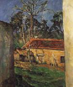 Paul Cezanne Farm Courtyard in Auvers Sweden oil painting reproduction